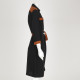 Diane Von Furstenberg czarna sukienka brązowy pasek