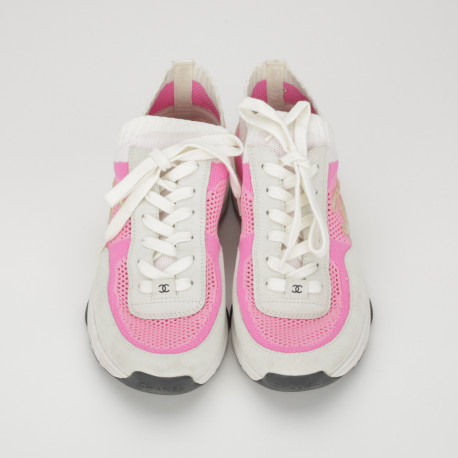 Chanel biało 'różowe sneakersy