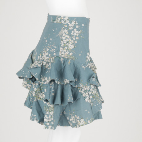 Bizuu niebieska spódnica w kwiaty