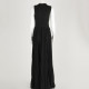 Armani Sukienka czarna długa plisowana