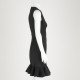 Valentino czarna sukienka z falbanką