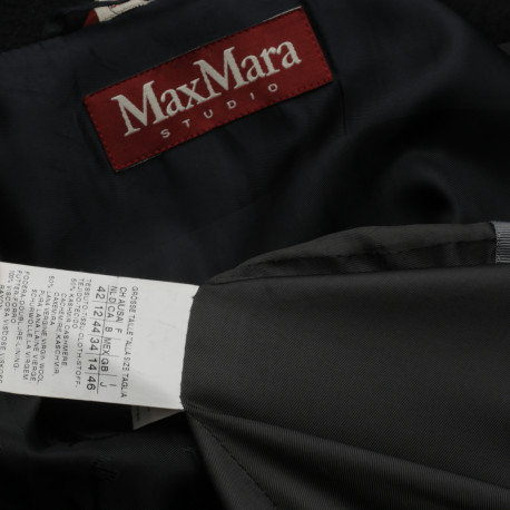 Max Mara płaszcz czarny długi