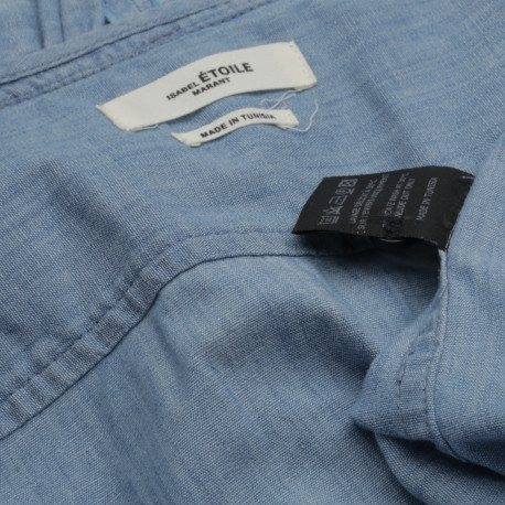 Isabel Marant jeansowe koszula z falbankami