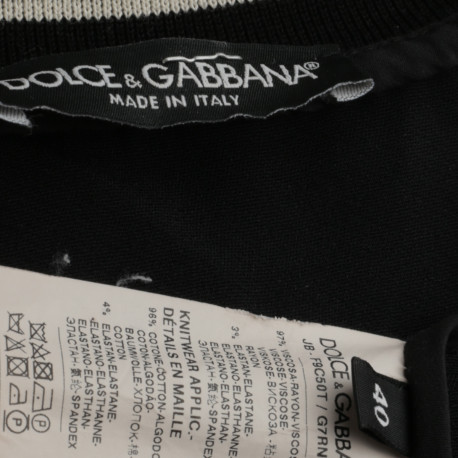 Dolce & Gabbana Bluza czarna z lampasem