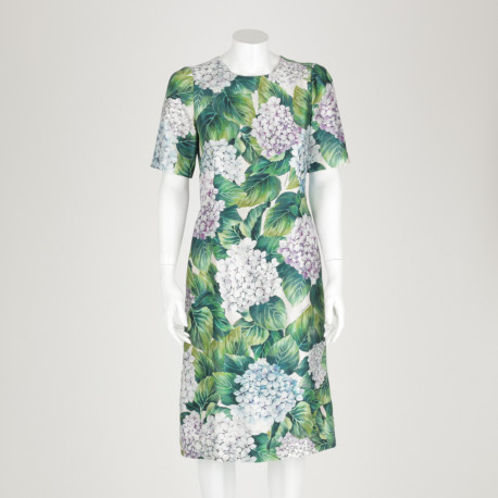 Dolce & Gabbana zielona sukienka w kwiaty