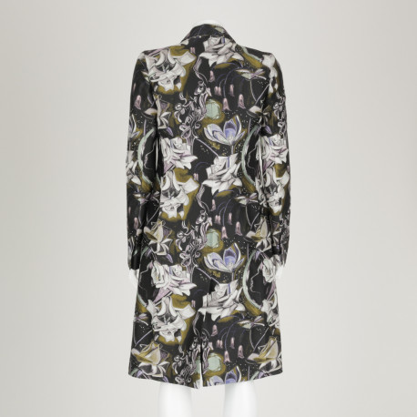 Dior żakardowy płaszcz w kwiaty