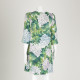 Dolce & Gabbana Zielona sukeinak w kwiaty z długim rękawem