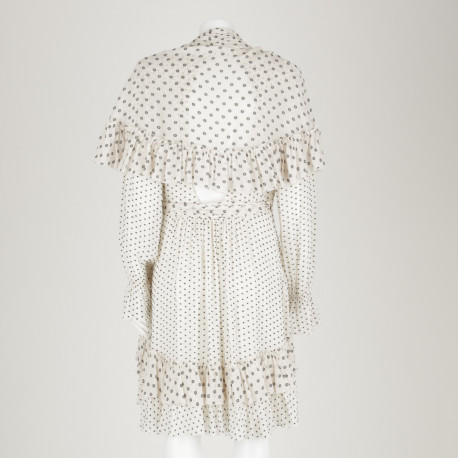 Diane Von Furstenberg Sukienka biała w groszki