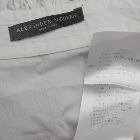 Alexander McQueen Ubranie biała koszula z falbanami