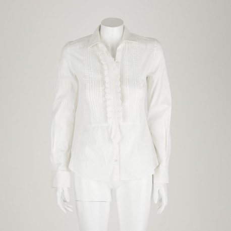 Dolce & Gabbana Ubranie biała koszula z żabotem