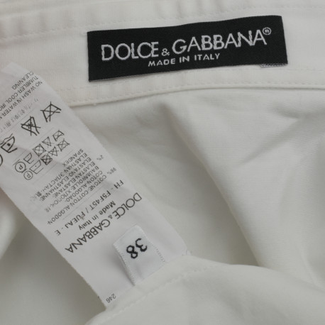 Dolce & Gabbana Ubranie biała koszula z żabotem