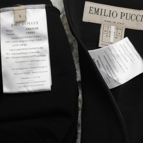 Emilio Pucci Ubranie czarny koronkowy komplet