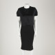 Saint Laurent  Ubranie czarna sukienka z łączonych