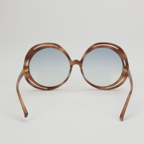 Linda Farrow Okulary okrągłe brązowe