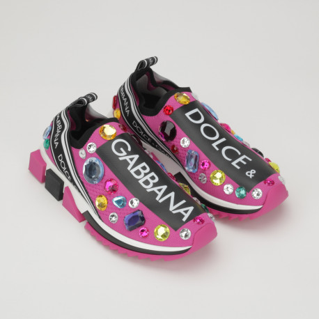 Dolce & Gabbana Buty sportowe z kamieniami