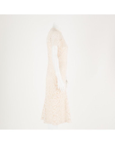Ralph Lauren Sukienka krem koranowa