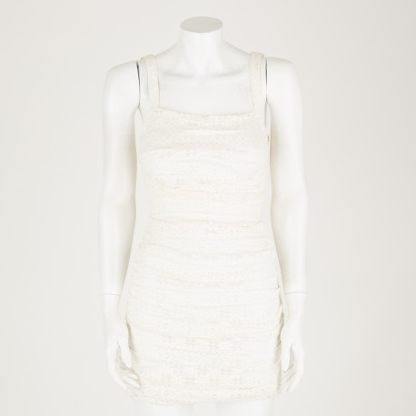 Dolce & Gabbana Biała koronkowa sukienka