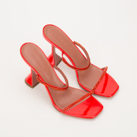 Amina Muaddi  sandały czerwone