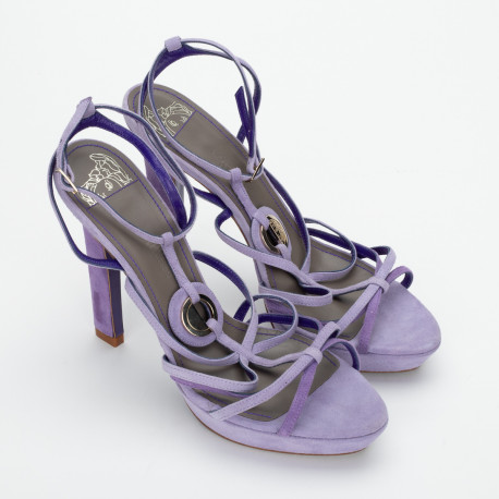 Versace fioletowe sandały