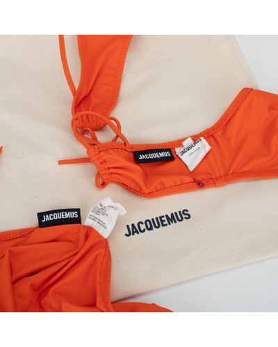 Jacquemus pomarańczowy kostium kąpielowy