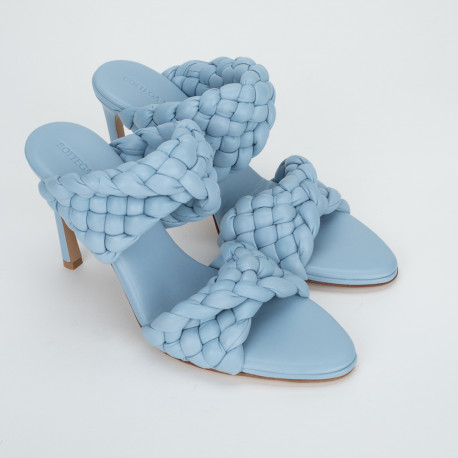 Bottega Veneta niebieskie sandały
