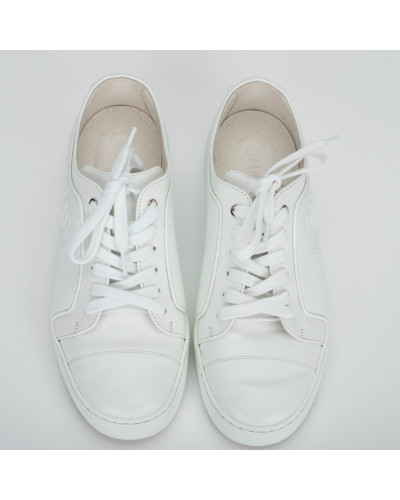 Chanel białe sneakersy z logo