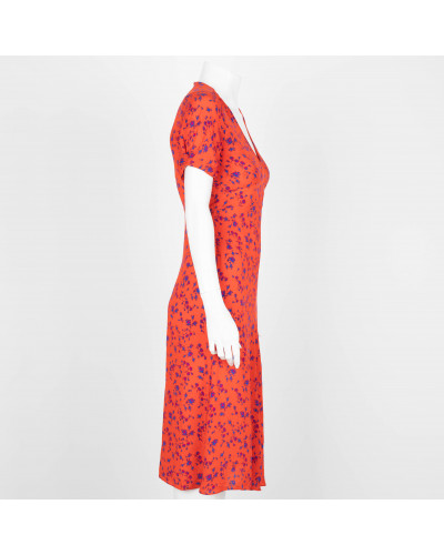 Alexander McQueen Sukienka w kwiatki czerwona