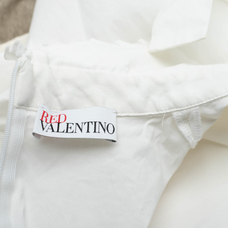 Red Valentino Bluzka biała z kołnierzykiem
