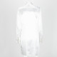 Bottega Veneta biała satynowa sukienka