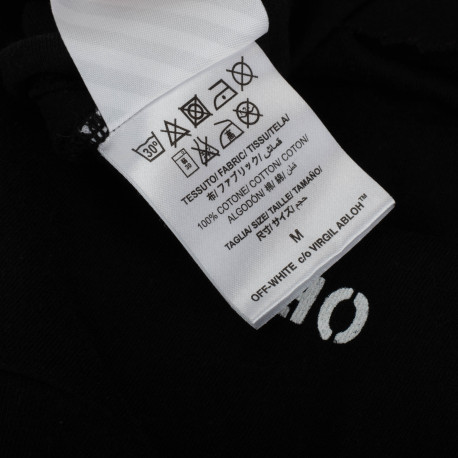 Off-White Ubranie Czarny t-shirt z logo  i falbana