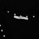 Givenchy czarny sweter w serek z perłami
