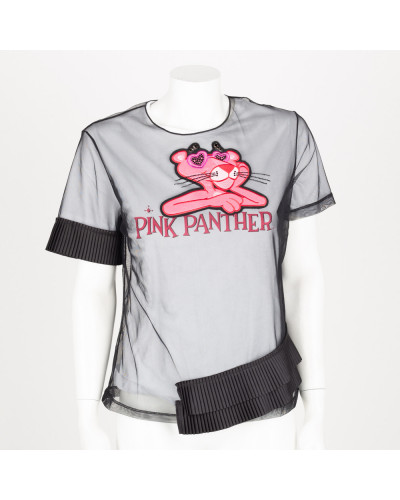 Pinko T-shirt czarny z p[anterą