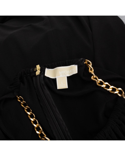 Michael Kors Sukienka czarna z łańcuchem