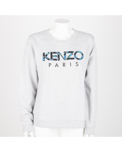 Kenzo Bluza szara z logo