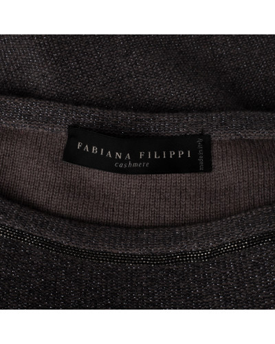 Fabiana Filippi grafitowy sweter z nitka