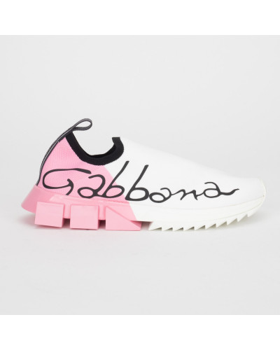 Dolce & Gabbana Buty sportowe biało różowe