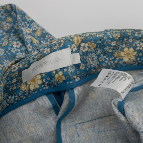 Zimmermann Spodnie niebieskie w kwiaty