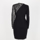 Emilio Pucci czarna sukienka z koronkowym rękawem