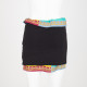 Versace Spódnica czarna z jedwabiem kolorowym