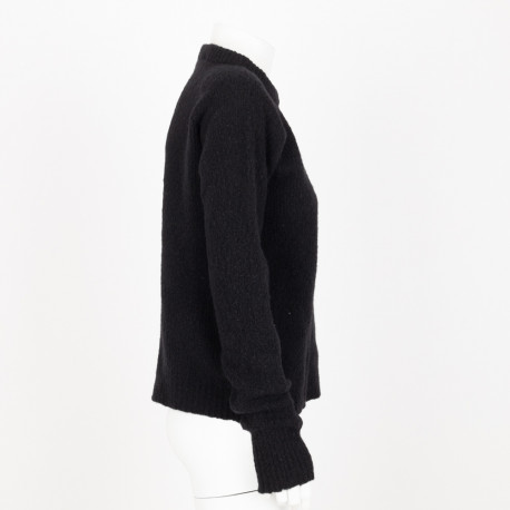 Balmain Sweter czrany z guzikami