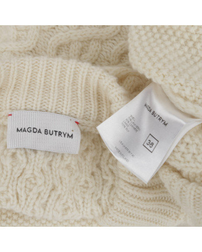 Magda Butrym Kremowy sweter z odkrytymi plecami