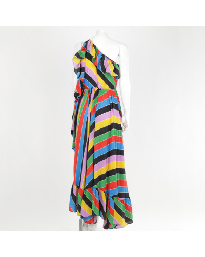 Philosophy di Lorenzo Serafini dluga sukienka w kolorowe pasy