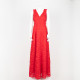 Carolina Herrera Sukienka czerwona koronkowa
