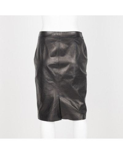 Givenchy czarna skórzana spodnica