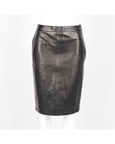Givenchy czarna skórzana spodnica