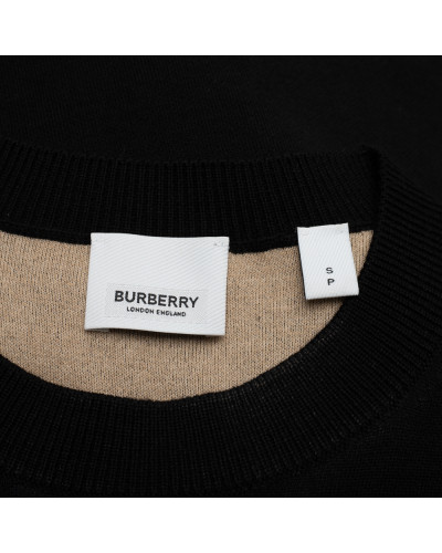 Burberry sweter  czarny z logo