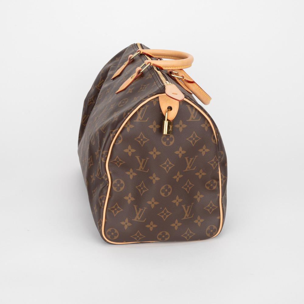 Beżowa torba z logo 'OnTheGo' Louis Vuitton - sklep Pyskaty Zamsz