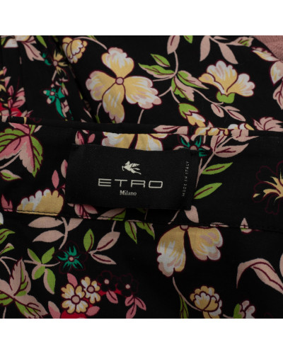 Etro Sukienka czrana w kwiaty