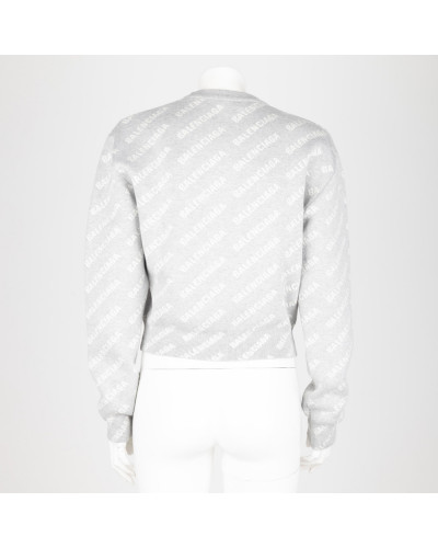 Balenciaga Sweter szary z logo