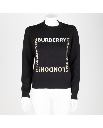 Burberry Sweter czarny z logo